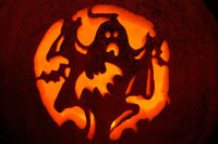 Scary Tree Pumpkin Carving Pattern Stencil